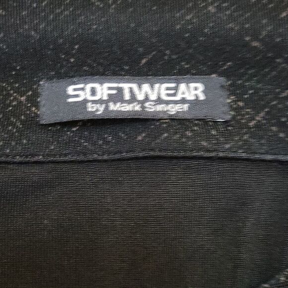 softwear BY MARK SINGER Chalk Stripe Button Down Academia Shacket - Picture 7 of 10